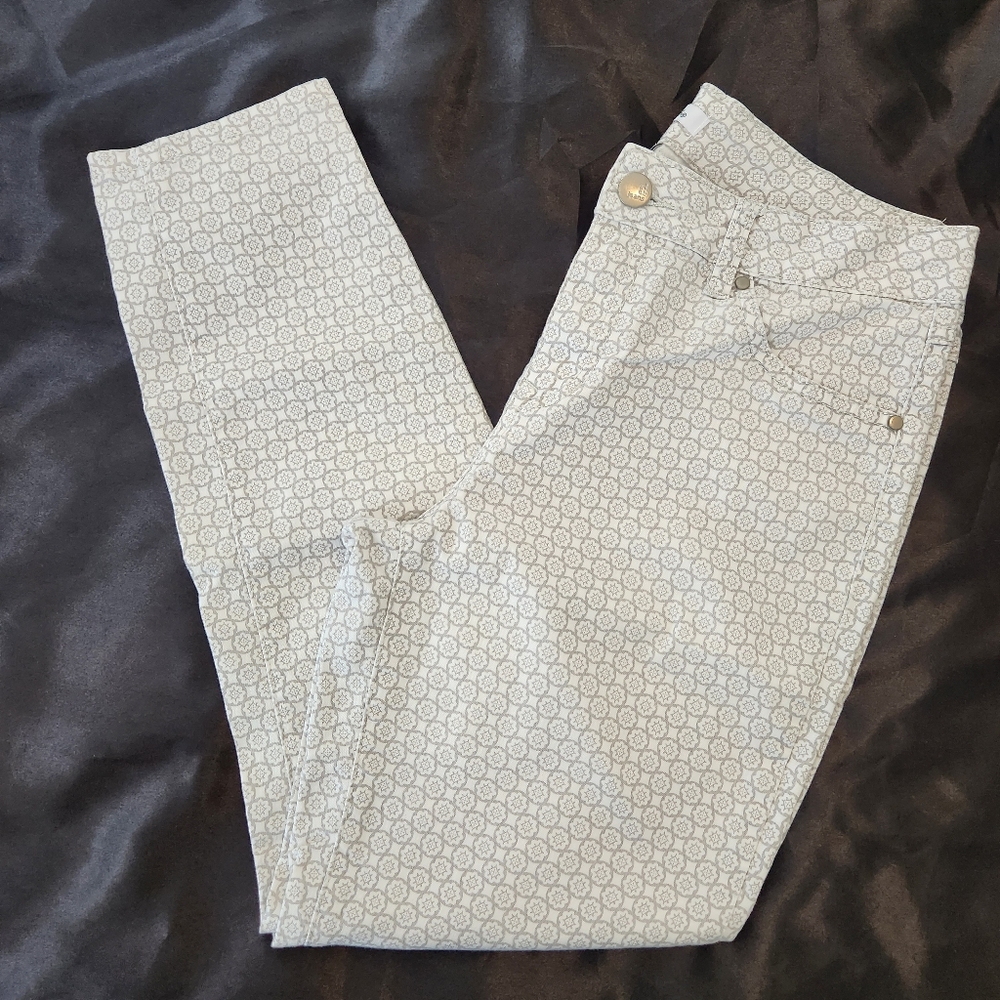 d.jeans Stretchy White & Beige Pants Size 10 💖 - Picture 2 of 9